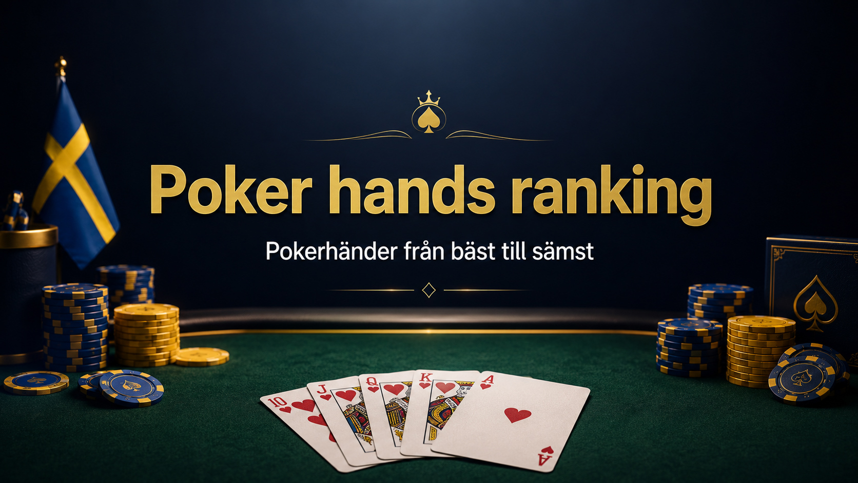 Poker hands ranking - pokerhänder från bäst till sämst
