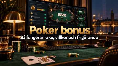Poker bonus 2026 – så fungerar rake, villkor och frigörande