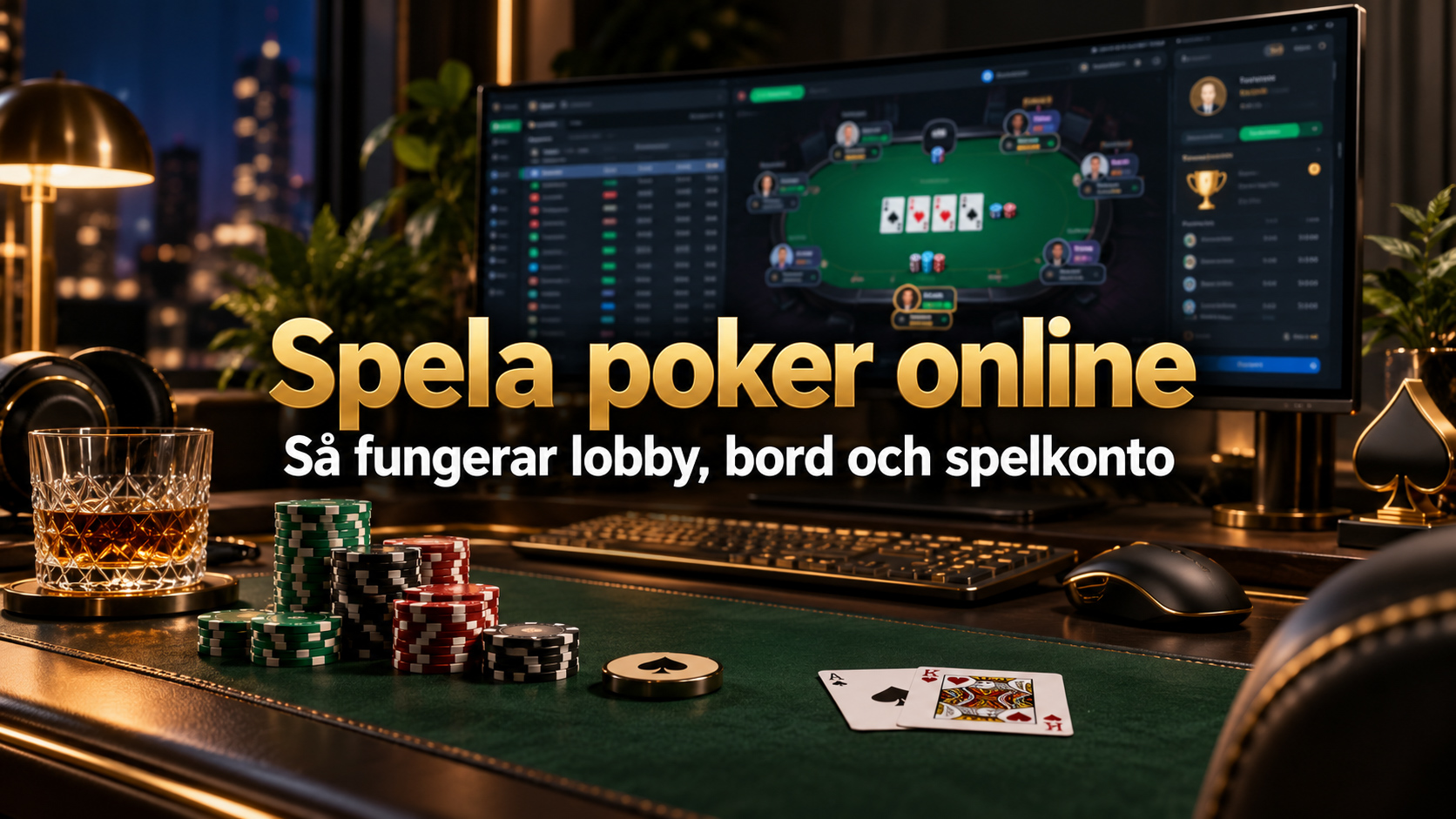 Spela poker online - Så fungerar lobby, bord och spelkonto